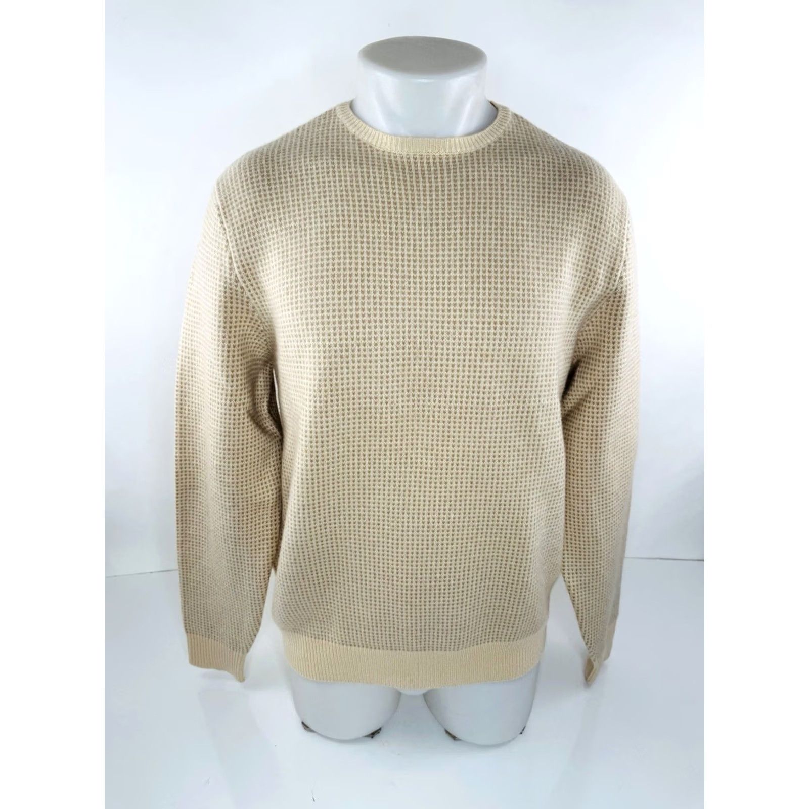 Ralph Lauren RALPH LAUREN POLO GOLF - CASHMERE WOOL BLEND Knit Sweater L Mens Beige Cream Pullover Size US L / EU 52-54 / 3 - 2 Thumbnail