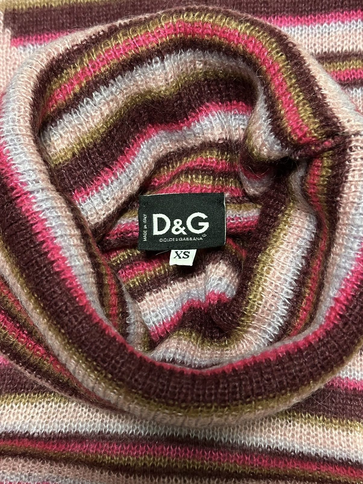 Dolce & Gabbana D&G Fall Winter 2000 Striped Turtleneck Sweater Size XS / US 0-2 / IT 36-38 - 6 Thumbnail