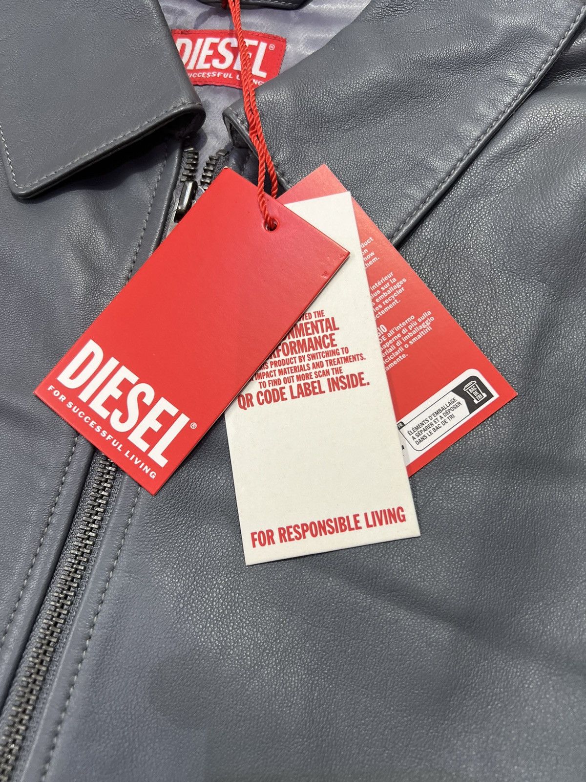 Diesel Diesel L-MART-B leather jacket for mens size XXL Size US XXL / EU 58 / 5 - 4 Thumbnail
