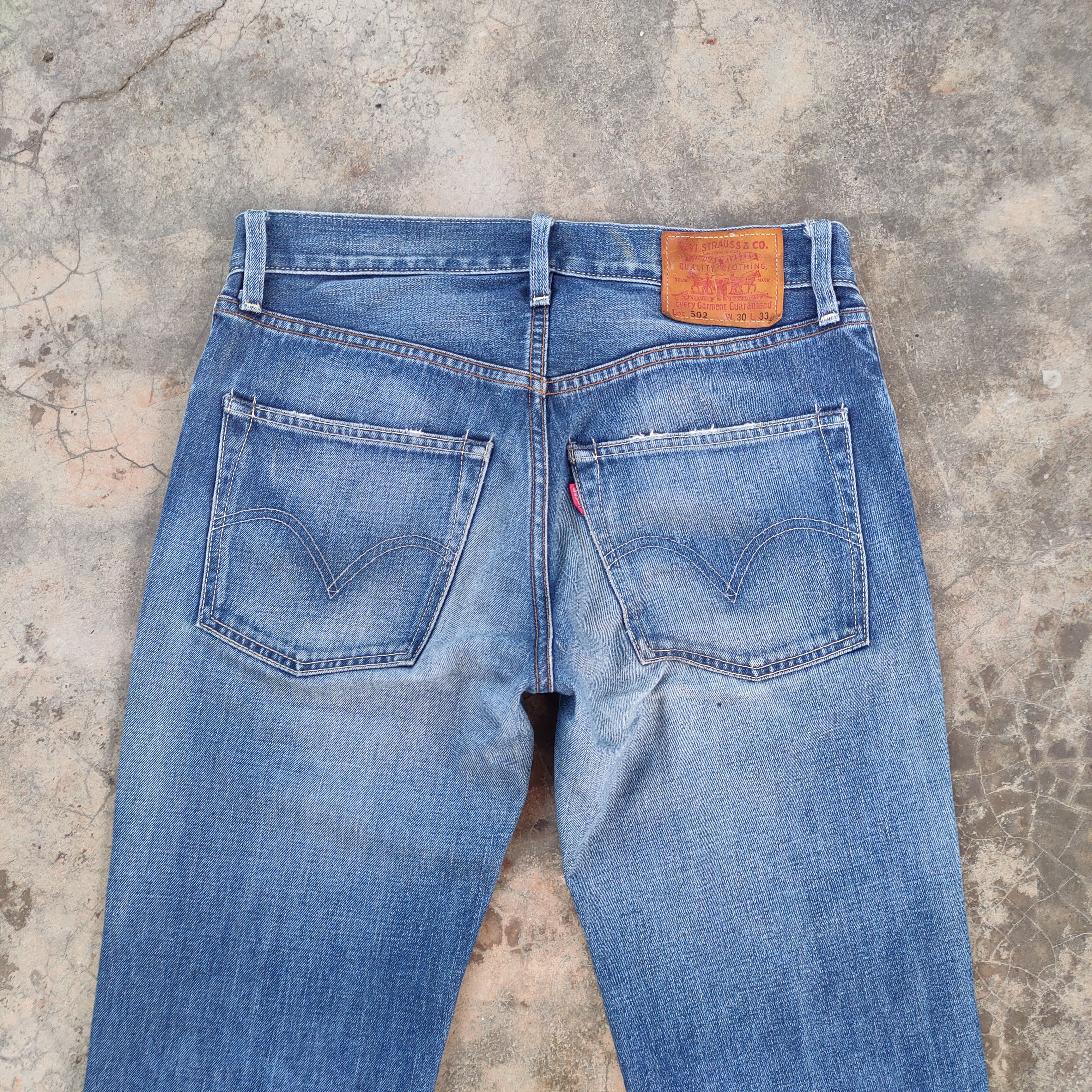 Levi's Vintage Clothing W30 LEVI'S 502 SELVEGE FADED DISTRESSED JEAN DENIM PANTS Size US 30 / EU 46 - 8 Thumbnail