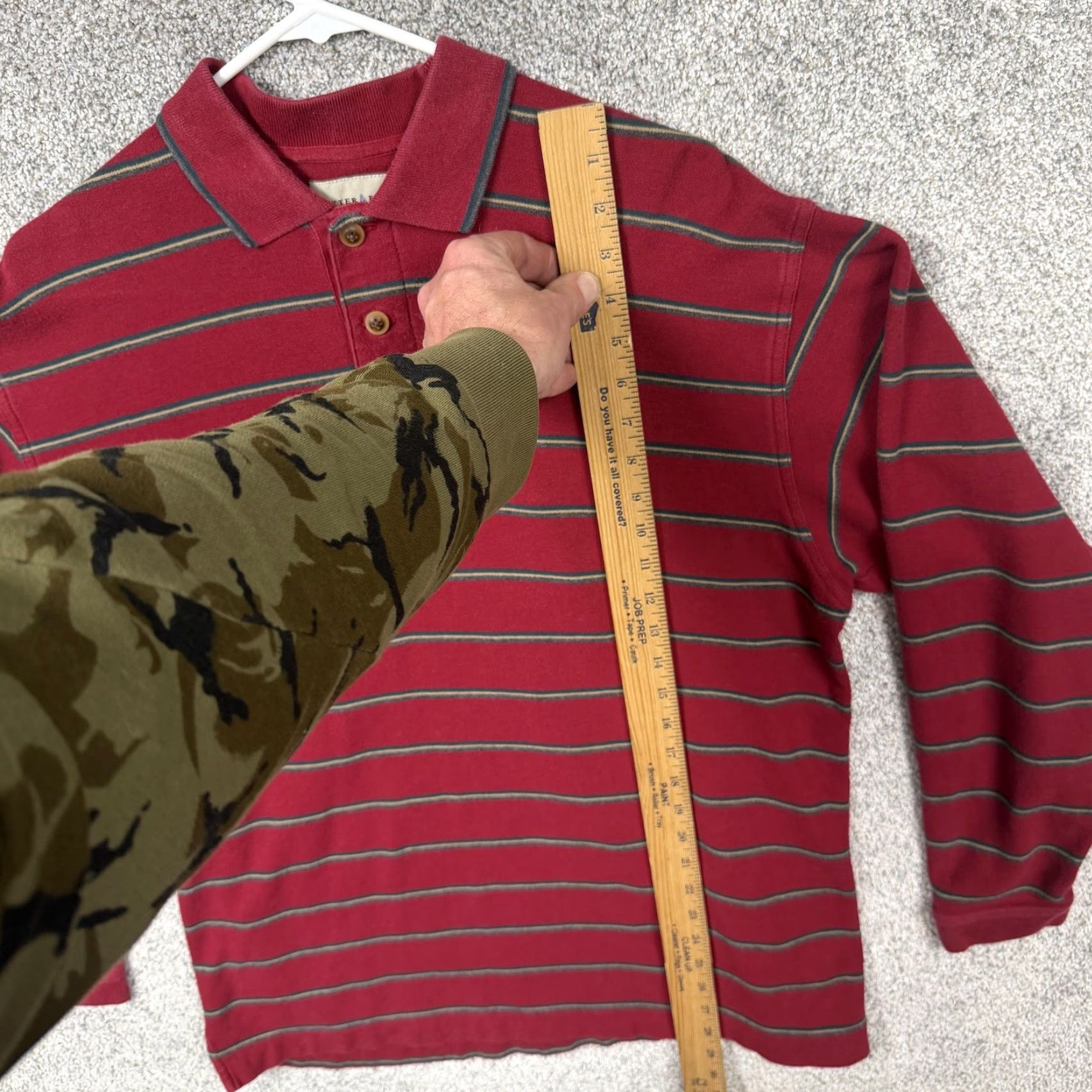 Cutter & Buck Cutter & Buck Polo Shirt Mens M Red Striped Long Sleeve Coastal Grandpacore Y2K Size US M / EU 48-50 / 2 - 2 Thumbnail