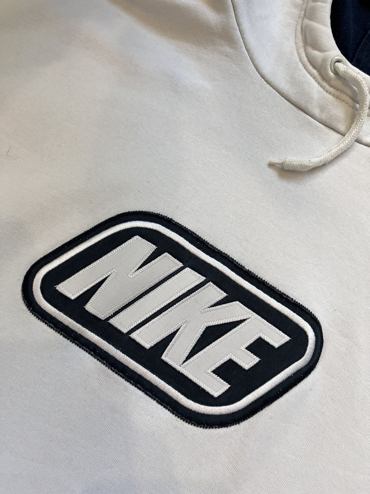 Nike × Vintage Vintage Nike hoodie white sweatshirt minimalistic Size US L / EU 52-54 / 3 - 6 Thumbnail