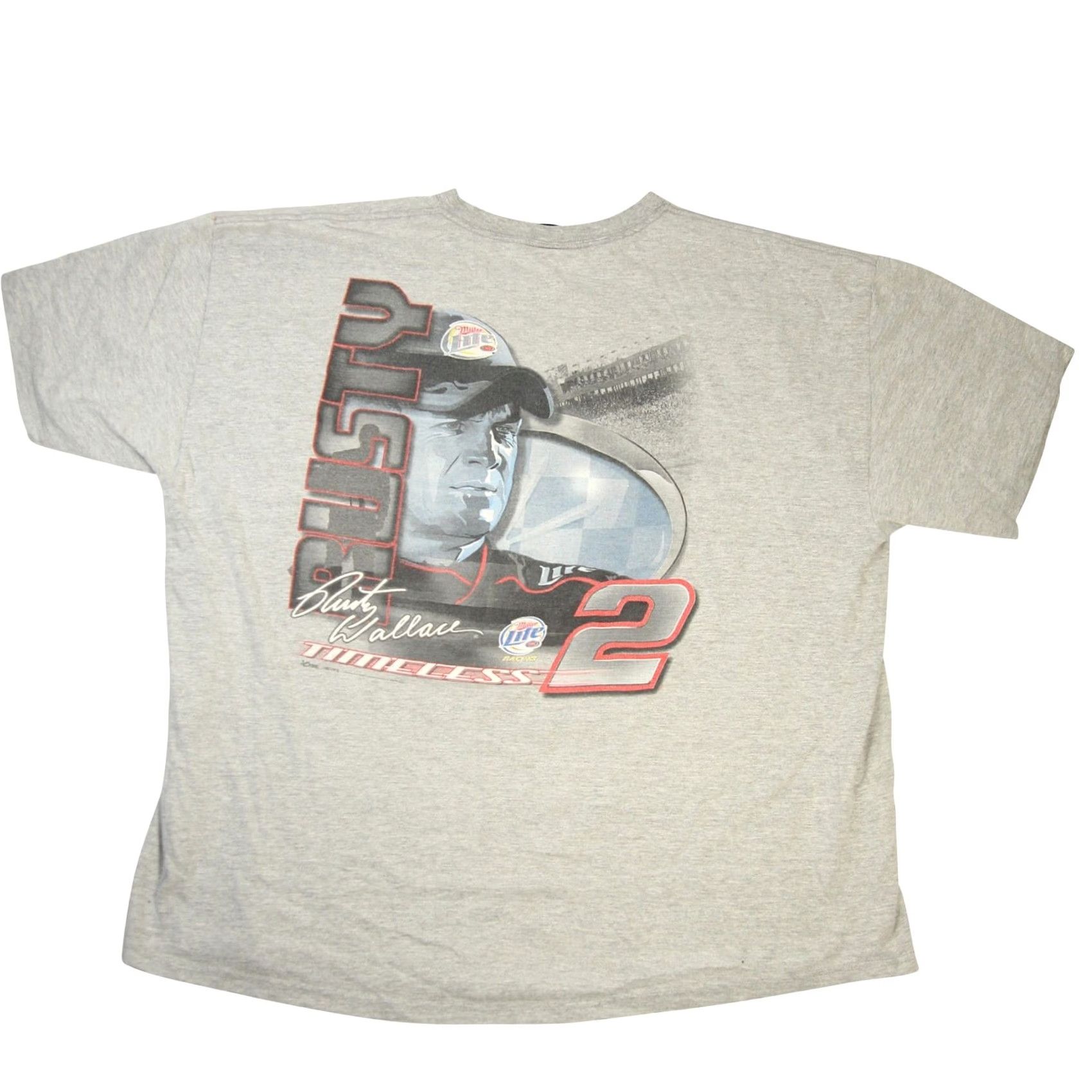 Chase Authentics VINTAGE Chase Authentics Rusty Wallace Mens XXL Graphic T Shirt Gray Size US XXL / EU 58 / 5 - 7 Thumbnail
