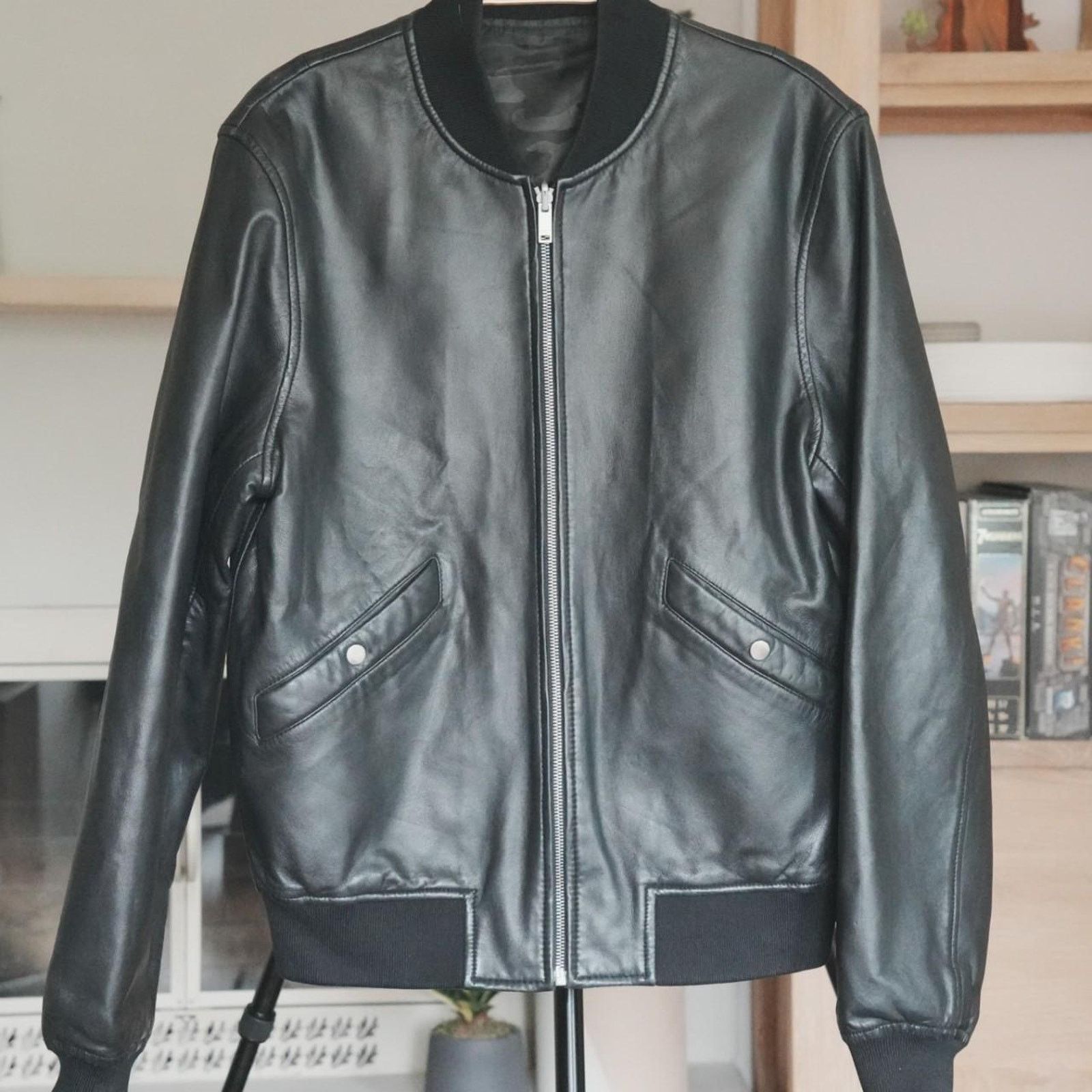 Sandro Sandro Black Leather (full grain) Jacket Size US M / EU 48-50 / 2 - 1 Thumbnail