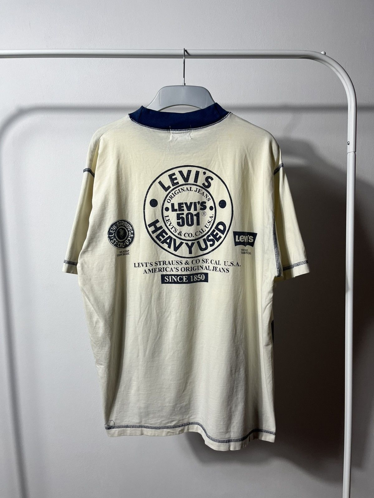 Levi's × Vintage Vintage Levi’s Heavy Used T-shirt 90s Western Wear USA L Size US L / EU 52-54 / 3 - 11 Thumbnail