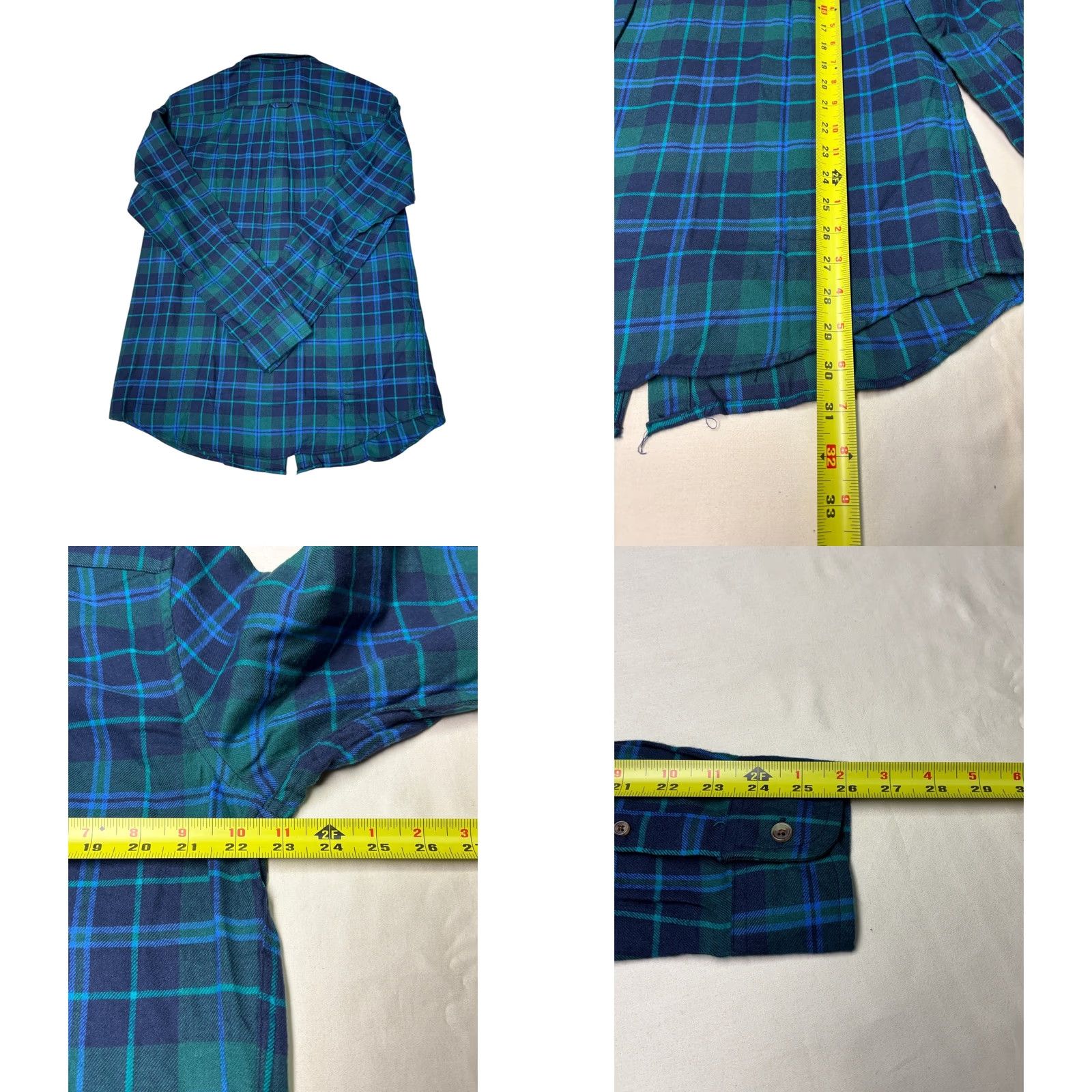 Chaps Chaps Flannel Shirt Button-Up Long Sleeve Men's L Green Plaid Size US L / EU 52-54 / 3 - 8 Thumbnail
