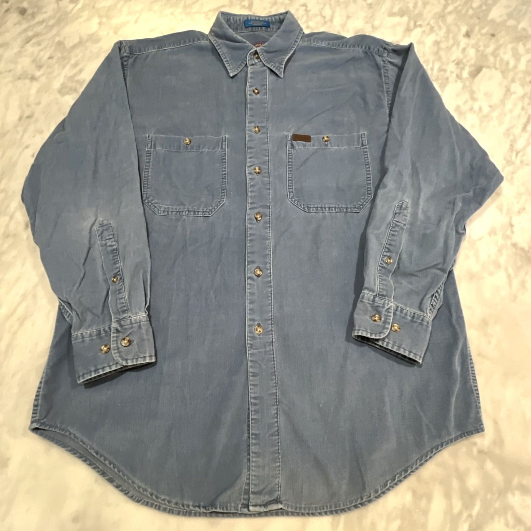 Pendleton Pendleton Button-Up Shirt Men’s M Blue Long Sleeve Pockets 100% Cotton Size US M / EU 48-50 / 2 - 3 Thumbnail