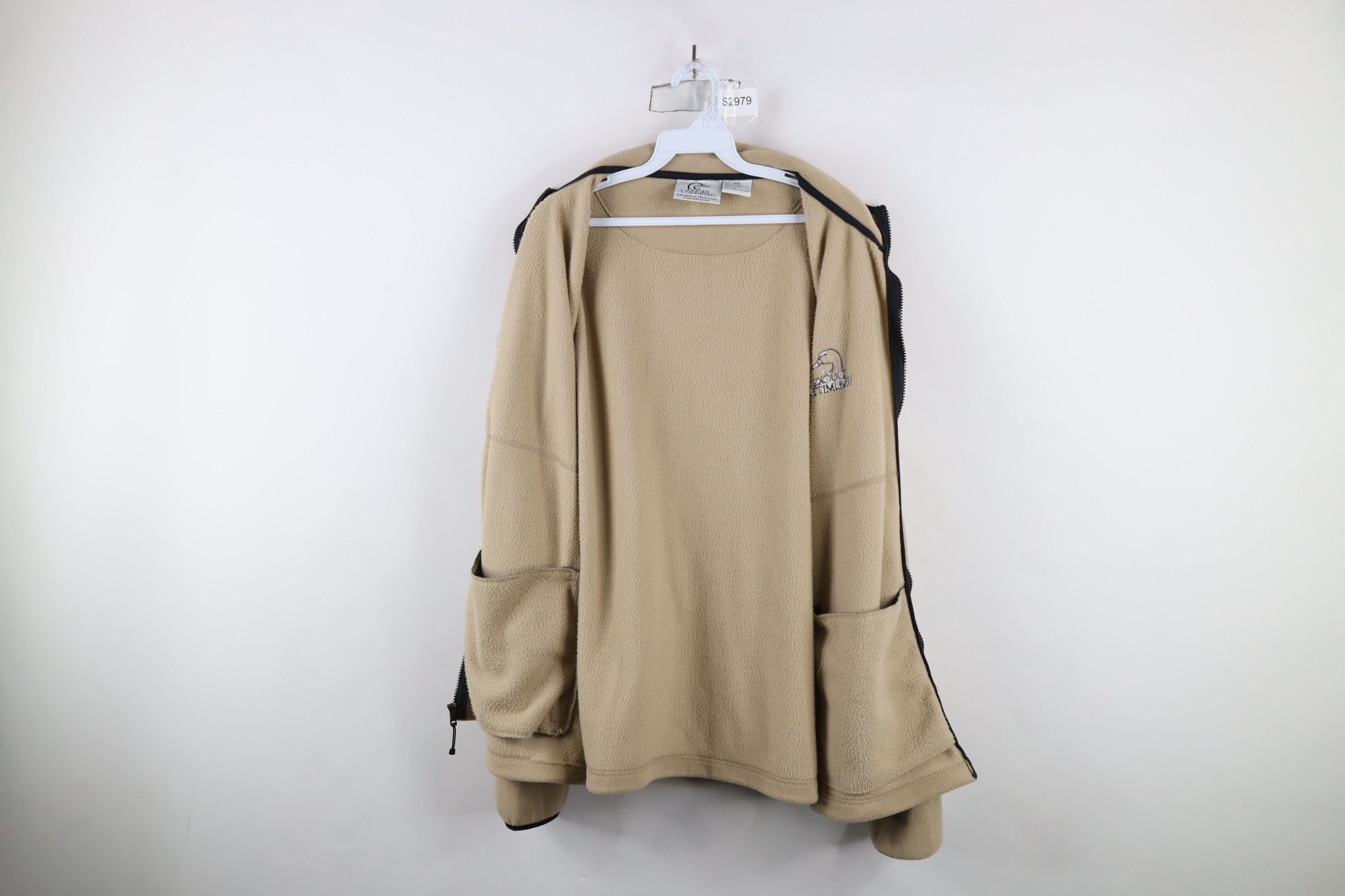 Vintage Vintage Ducks Unlimited Out Full Zip Fleece Jacket Beige Size US XXL / EU 58 / 5 - 8 Thumbnail