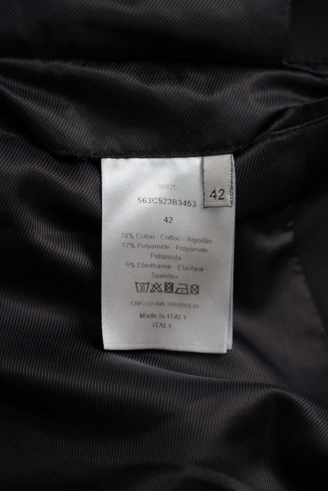 Dior Dior Zippered Black Single Suit Size 42R - 10 Thumbnail
