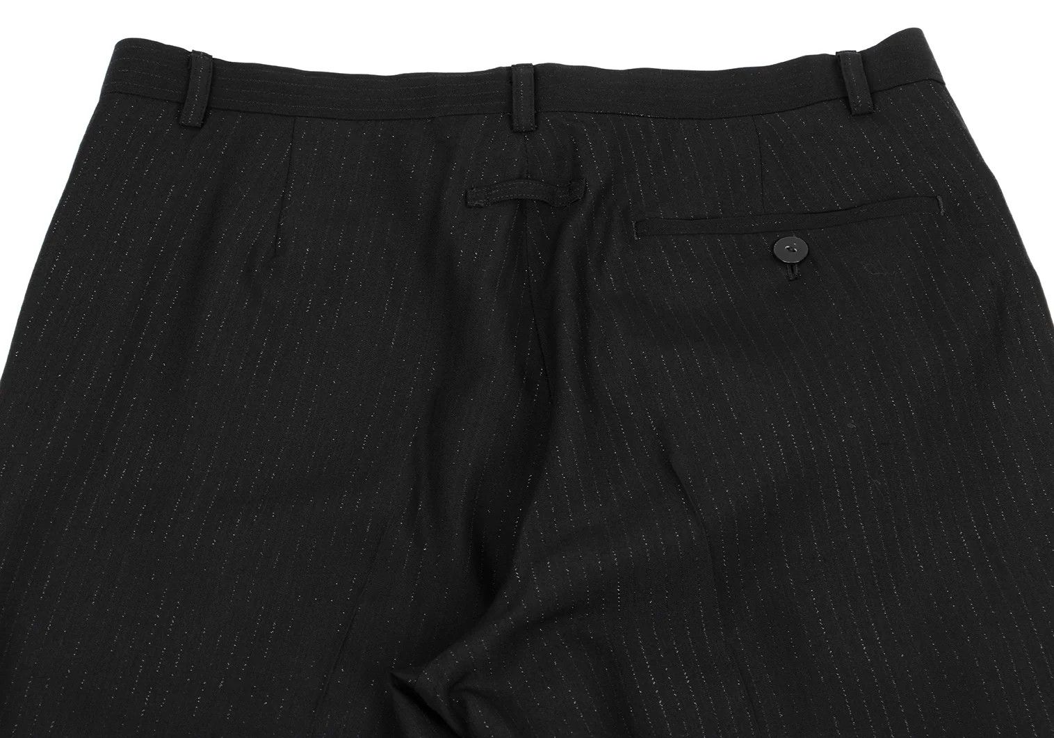 Jean Paul Gaultier Rayon Blend Lamé Stripe Pants in Black Size 48 Size US 32 / EU 48 - 8 Thumbnail