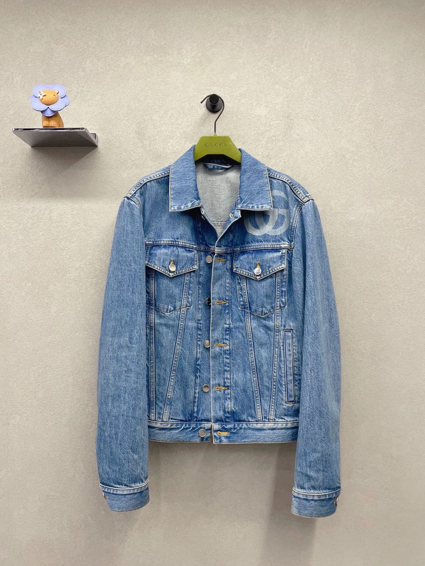 Gucci Gucci Double G Print Denim Jacket Size US S / EU 44-46 / 1 - 1 Thumbnail