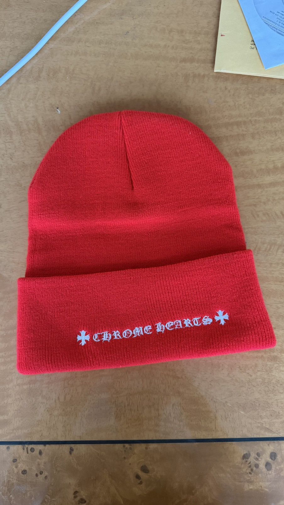 Chrome Hearts Chrome Hearts CH Beanie Red Size ONE SIZE - 4 Thumbnail