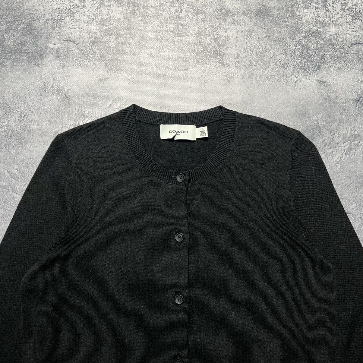 Coach Coach Black Cardigan Sweater Luxury Designer Size XS / US 0-2 / IT 36-38 - 2 Thumbnail