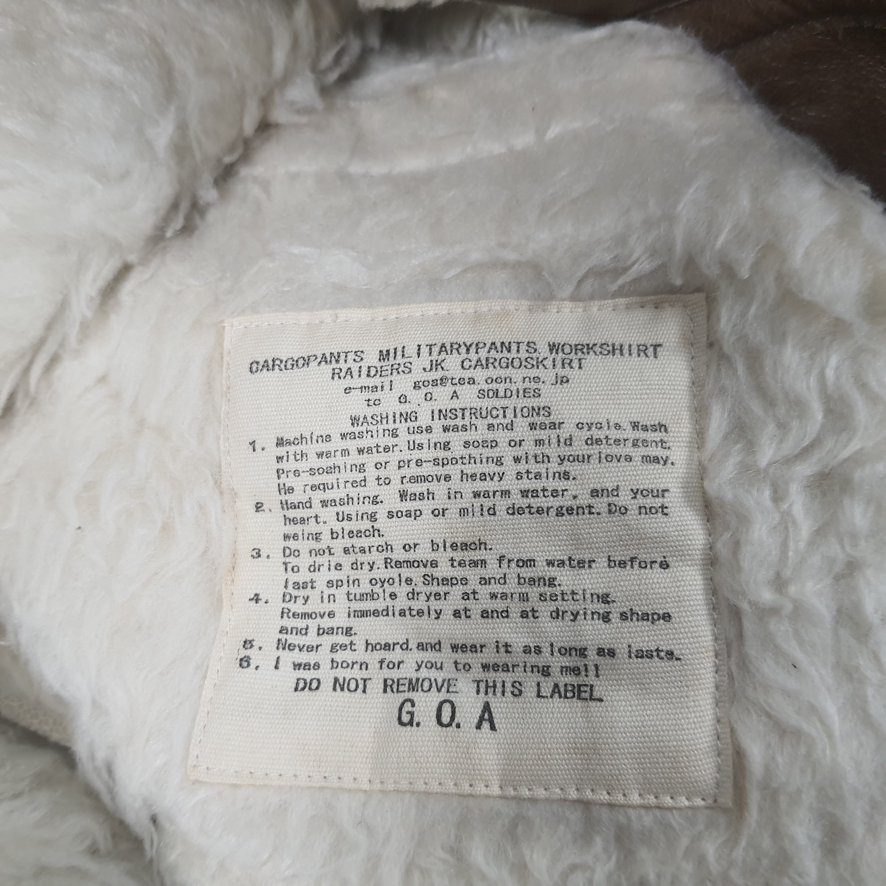 Designer Vintage Goa Designer Leather Fleece Jacket C162N5 Size XS / US 0-2 / IT 36-38 - 6 Thumbnail