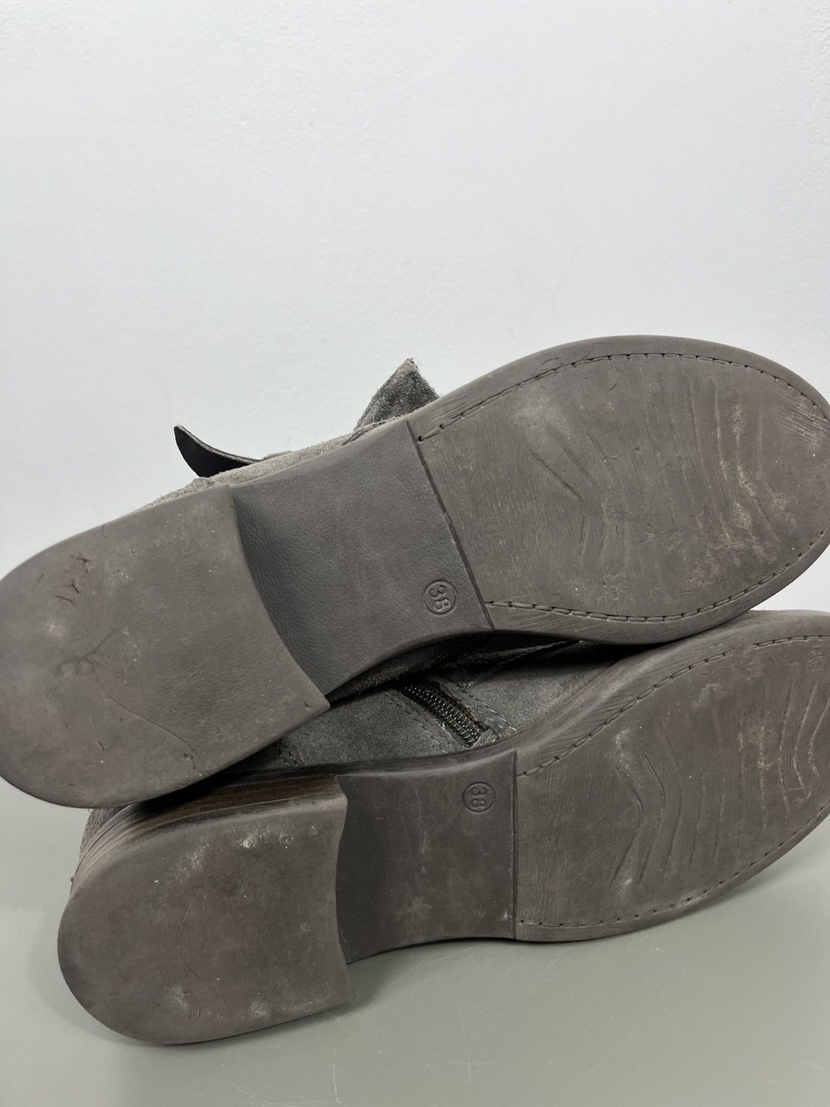 Other Avant Garde Distressed Suede Boots 38 Strap Zip Ankle Shoes Size US 7 / IT 37 - 10 Thumbnail