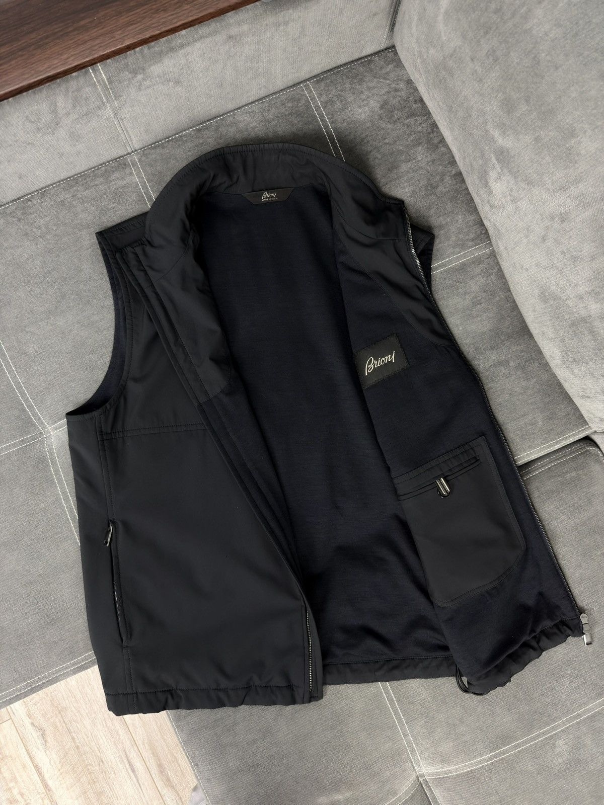 Brioni Brioni Navy Softshell Vest Zip Up Gilet Blend Mens Size M Size US M / EU 48-50 / 2 - 5 Thumbnail