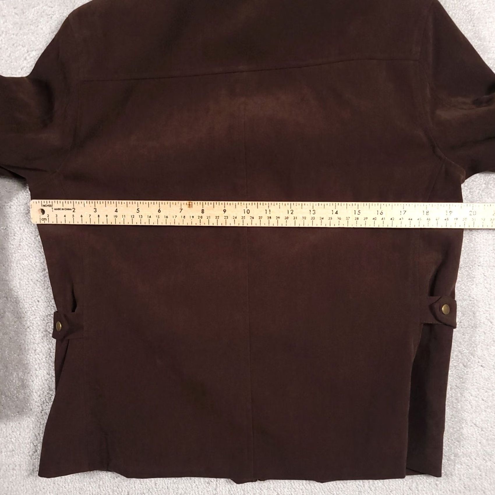 Talbots Talbots Womens Full Zip Jacket 10P Petite Brown Long Sleeve Shoulder Pads Size L / US 10 / IT 46 - 7 Thumbnail