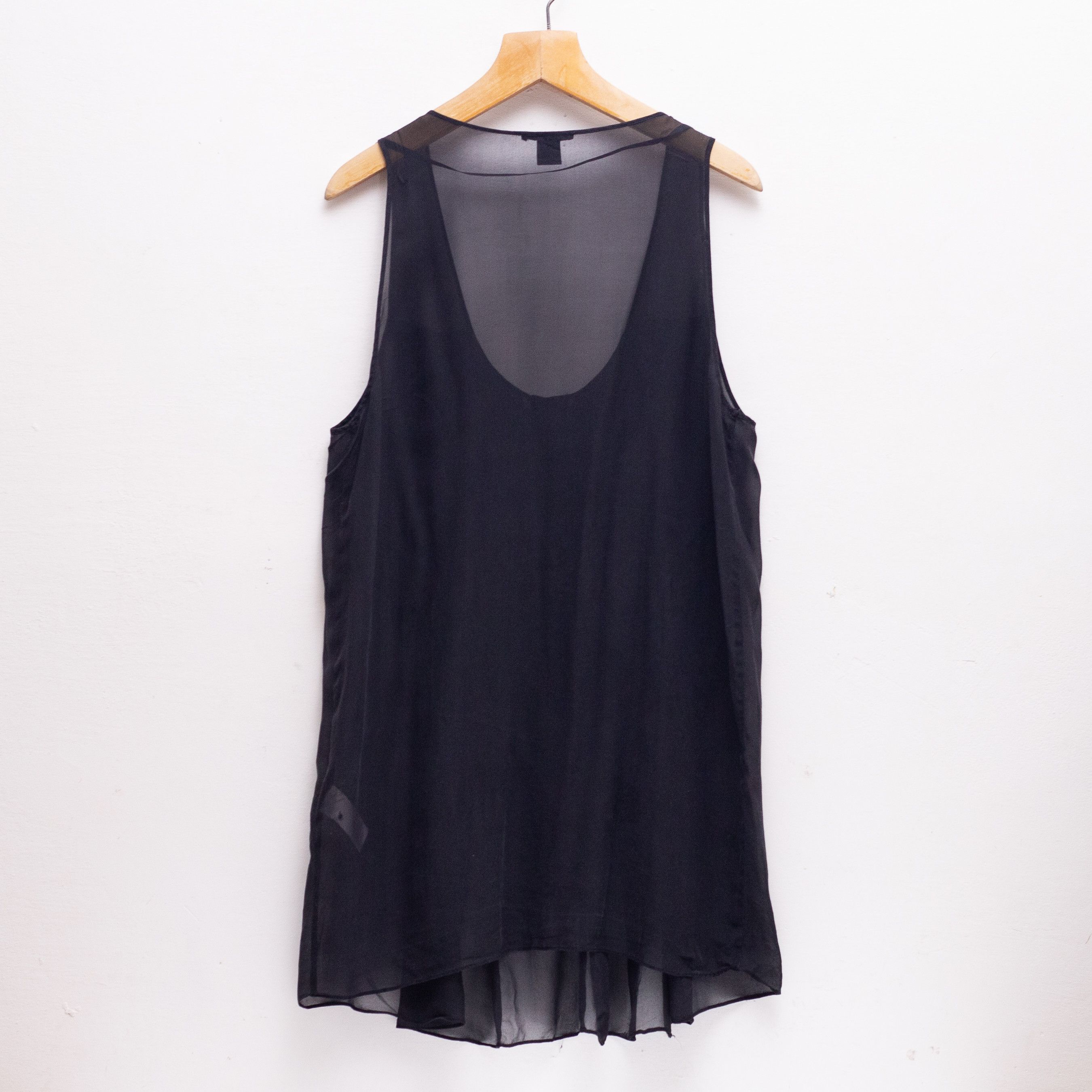 Sonia Rykiel SONIA RYKIEL for H&M Black Silk Mesh Evening Tank Dress Size M / US 6-8 / IT 42-44 - 6 Thumbnail