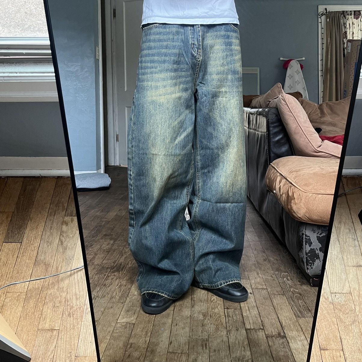 Japanese Brand × Streetwear × Supreme Baggy Faded Wide Leg Brown 