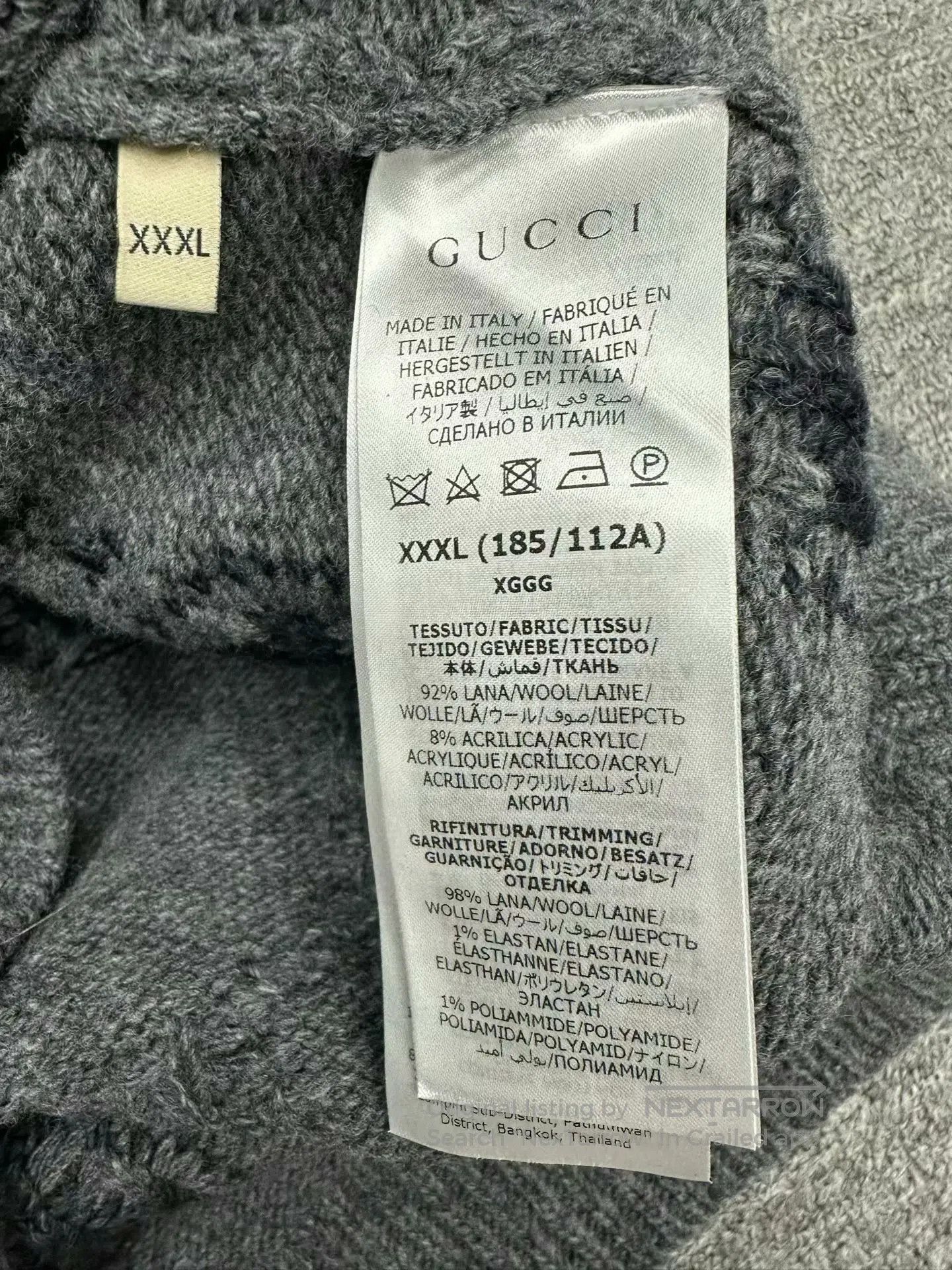 Gucci gucci gradient print wool cardigan in gray. Size US XXL / EU 58 / 5 - 4 Thumbnail