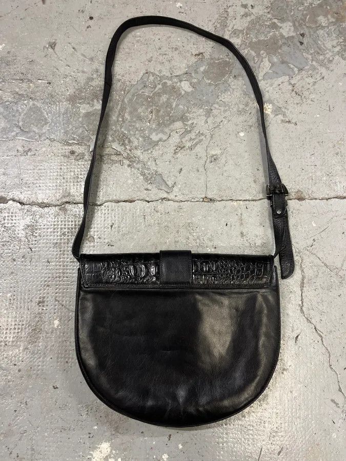 Gianfranco Ferre 2000s Gianfranco Ferré Black Leather Crocodile Embossed Bag Size ONE SIZE - 5 Thumbnail