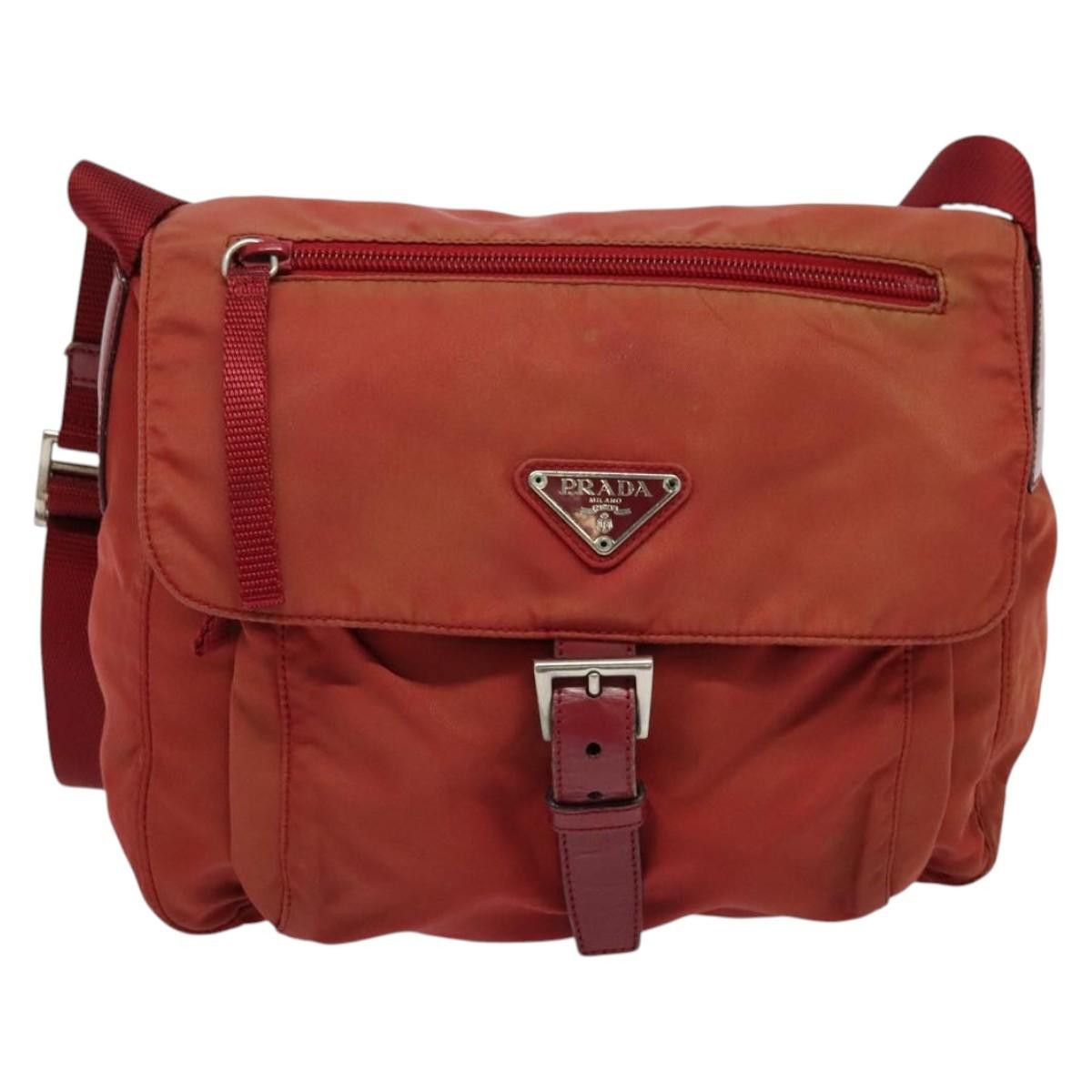 Prada PRADA Shoulder Bag Nylon Red Silver Size ONE SIZE - 2 Thumbnail