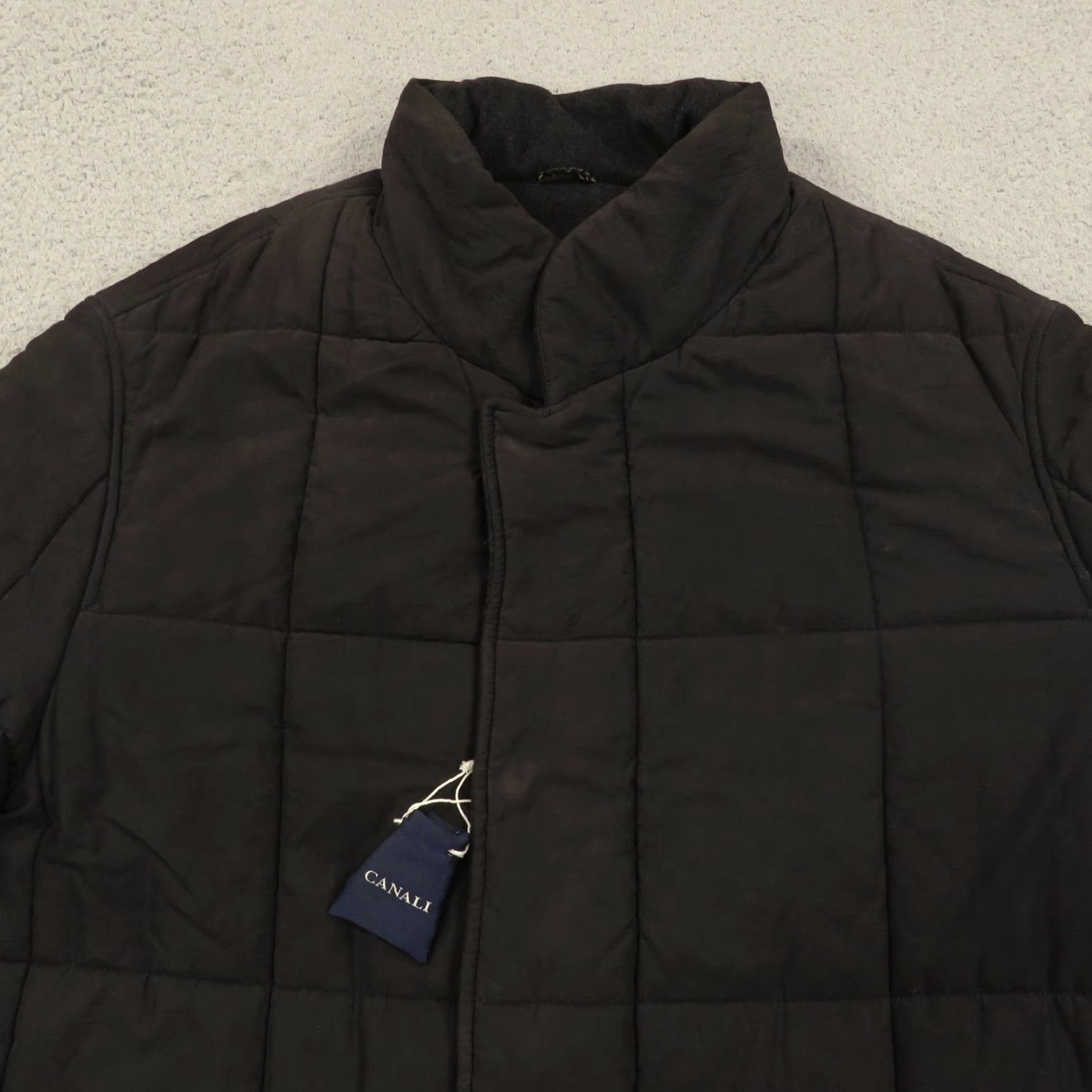 Canali Canali Coat 56 (46R) Cashmere Wool Quilt Lined Rain Puffer Towne Field Jacket Coat Shirt? Size US S / EU 44-46 / 1 - 7 Thumbnail