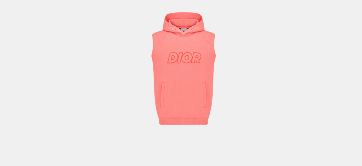 Dior o1w1db10824 Oversized Sleeveless Hooded Sweatshirts in Coral Size US XXL / EU 58 / 5 - 1 Thumbnail