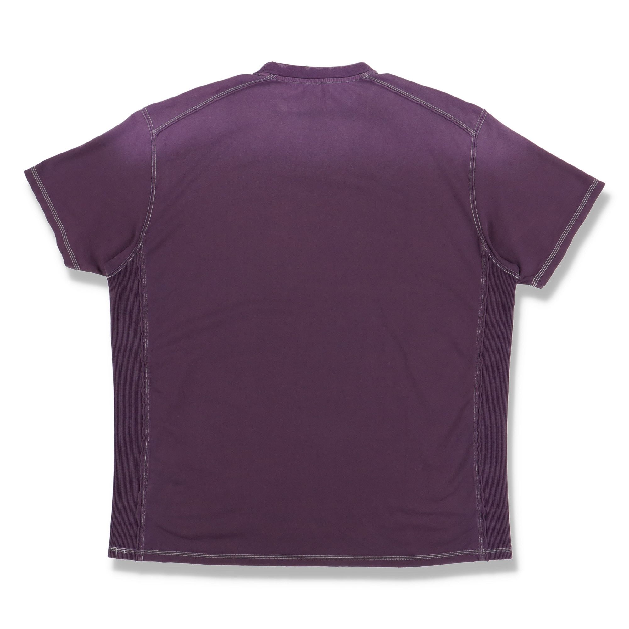 Givenchy Purple Ribbed Blurred Logo Oversized T-Shirt Size US M / EU 48-50 / 2 - 7 Thumbnail