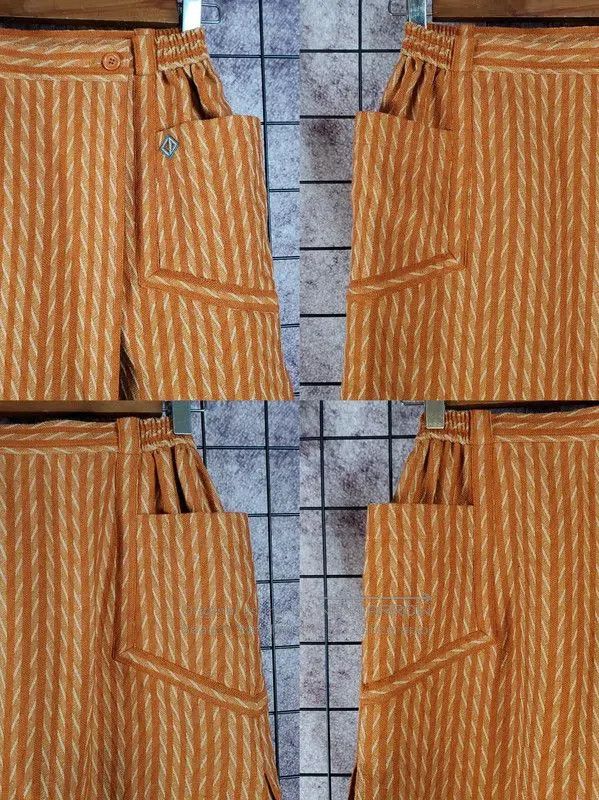 Dior Dior Orange Wool Embroidered Midi Skirt . Size 23" - 2 Thumbnail