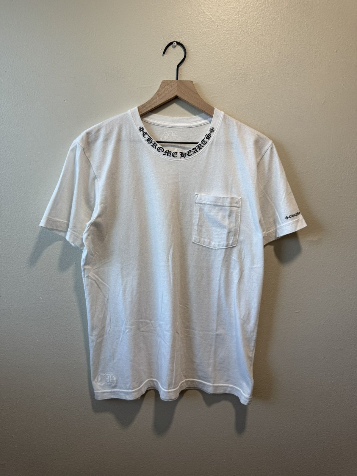 Chrome Hearts Neck Logo White T-Shirt