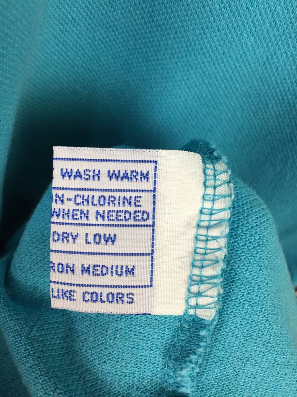 Polo Ralph Lauren Vtg Polo Ralph Lauren Pony Logo Turquoise Polo Shirt Size US M / EU 48-50 / 2 - 11 Thumbnail