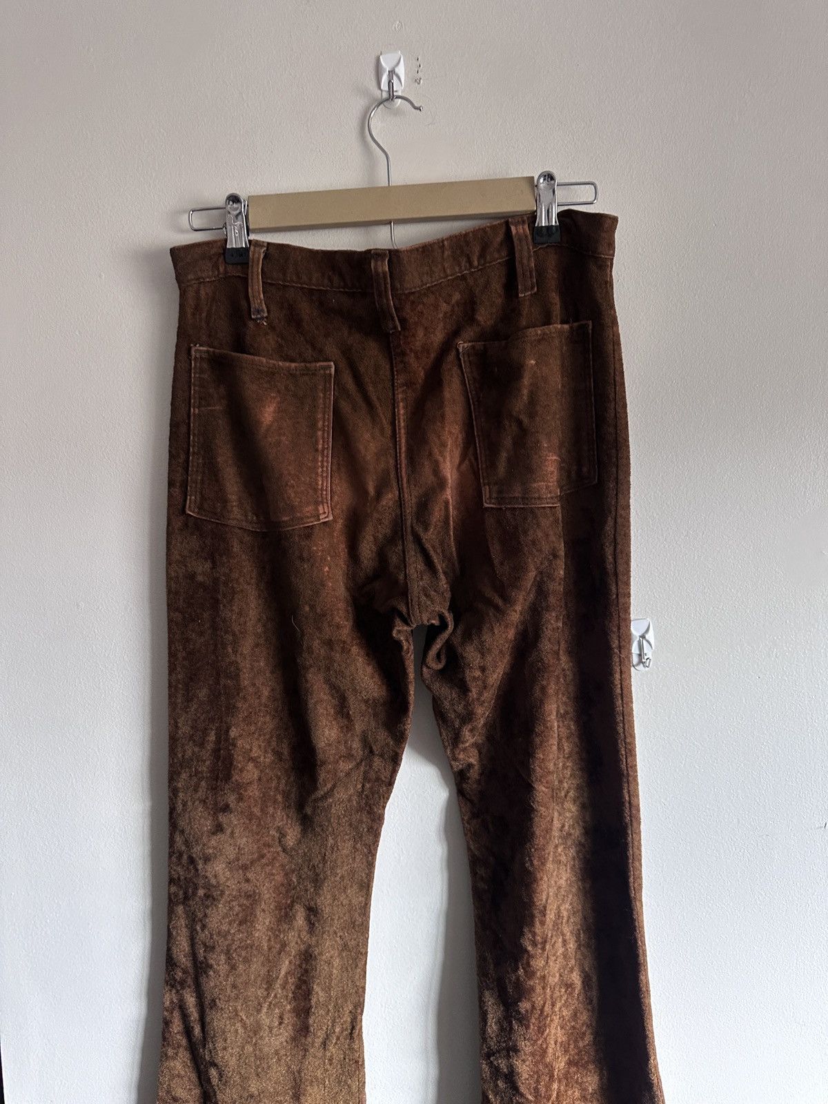 Vintage Vintage 70’s Hippie Flare Velvet Pants Size 30" / US 8 / IT 44 - 5 Thumbnail