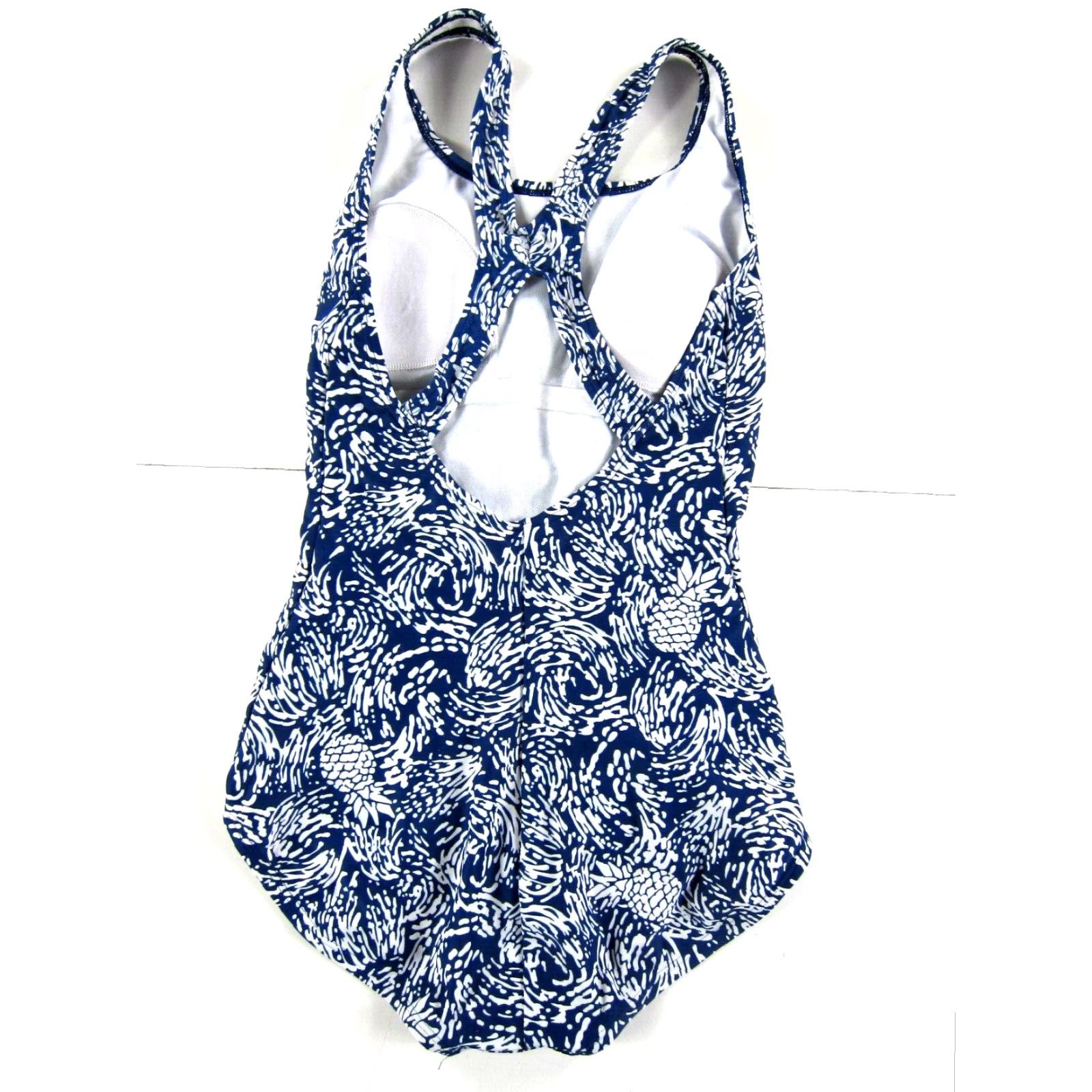 Speedo VINTAGE Speedo Blue Pineapple Racerback One Piece Swimsuit Women Small Size ONE SIZE - 2 Thumbnail