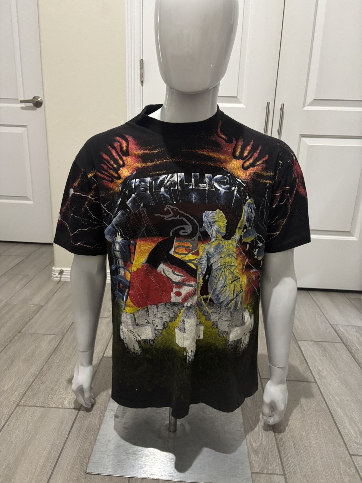 Band Tees × Metallica × Vintage Vintage ‘91 Metallica Wild Oats Master Of Puppets AOP Shirt Size US XL / EU 56 / 4 - 1 Thumbnail