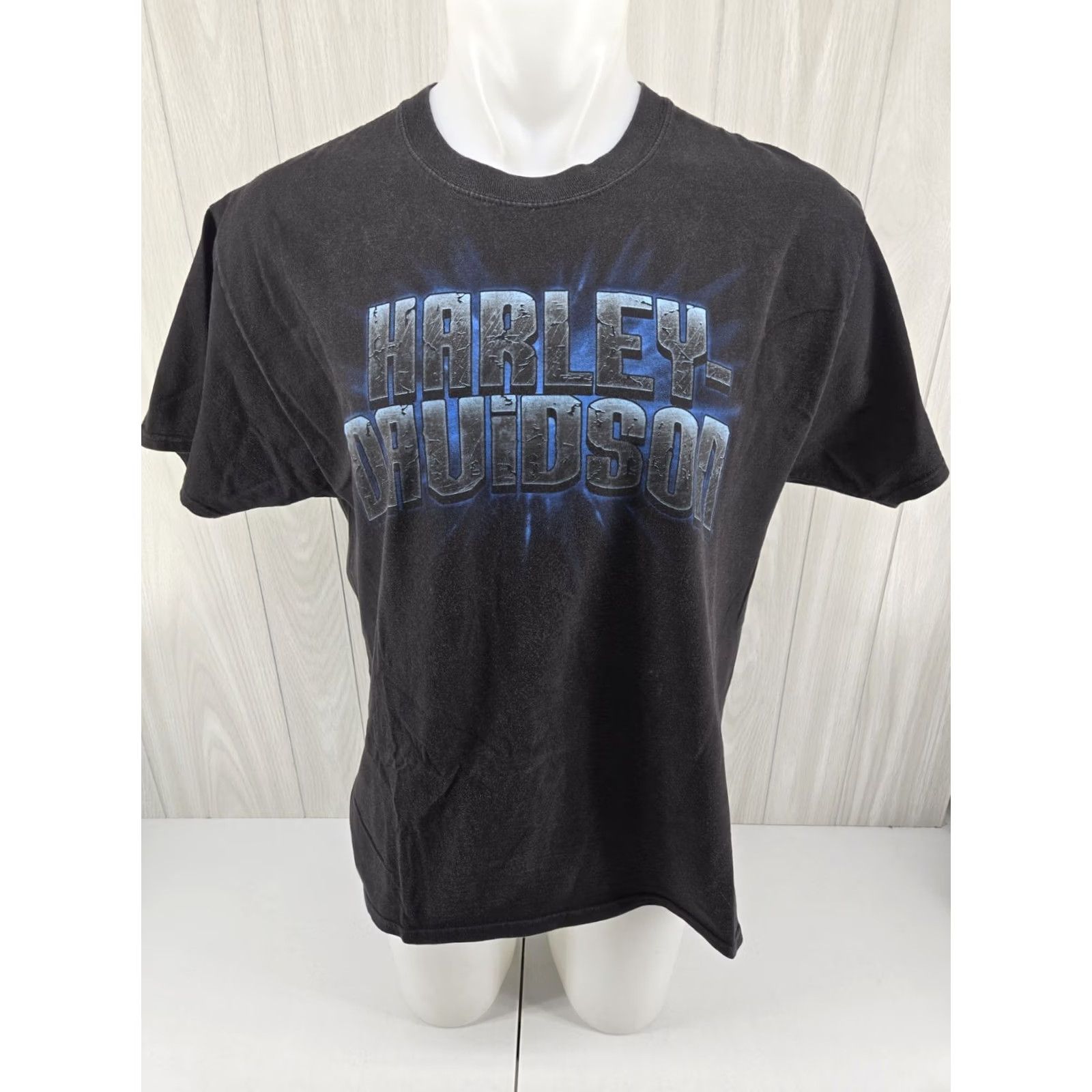 Harley Davidson VINTAGE Harley-Davidson Shirt Mens Large Black Distressed Bert's Black Widow Port Charlotte FL Size US L / EU 52-54 / 3 - 3 Thumbnail