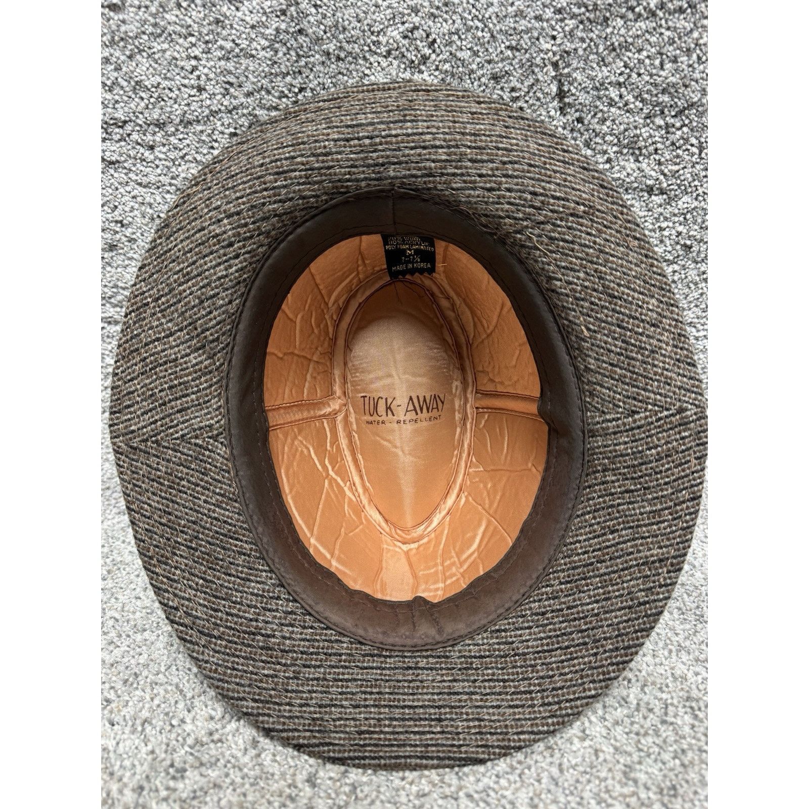 Other Vintage 80s Fedora Hat Mens Medium 7-7.5 Dapper Old Money Size ONE SIZE - 6 Thumbnail