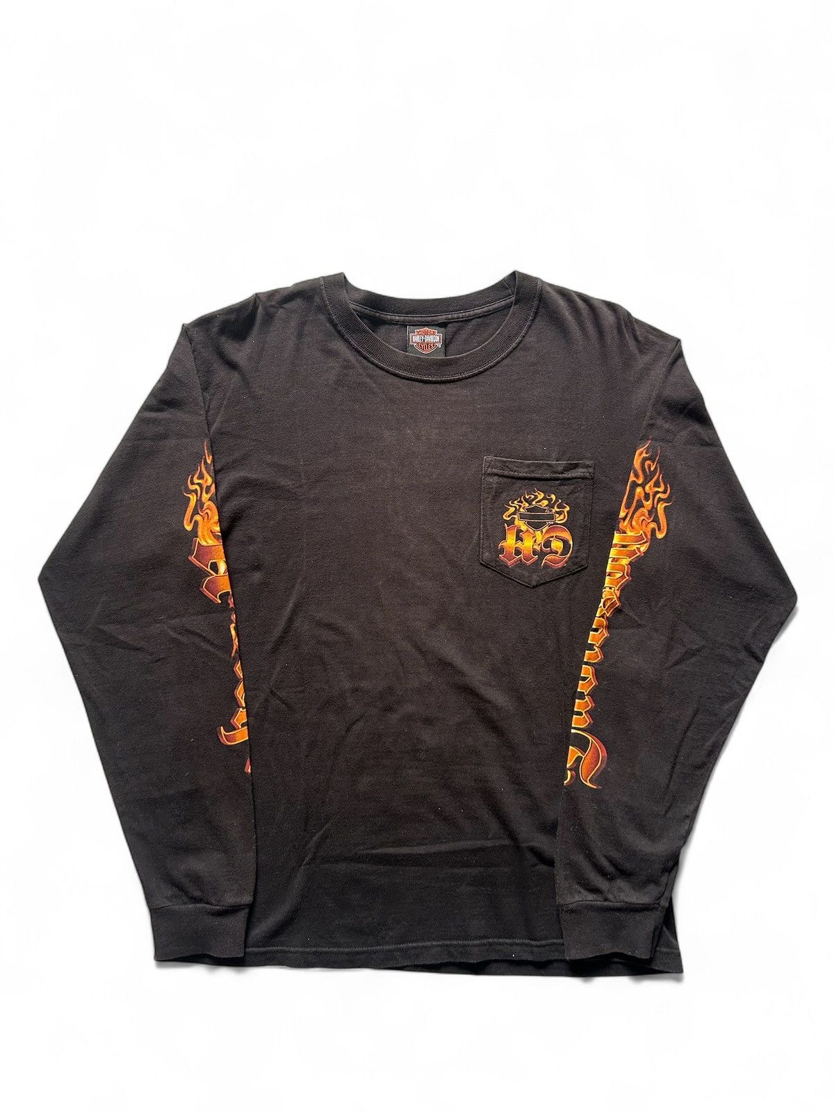 Harley Davidson Black Wolf Harley Davidson Long Sleeve Size US M / EU 48-50 / 2 - 2 Thumbnail