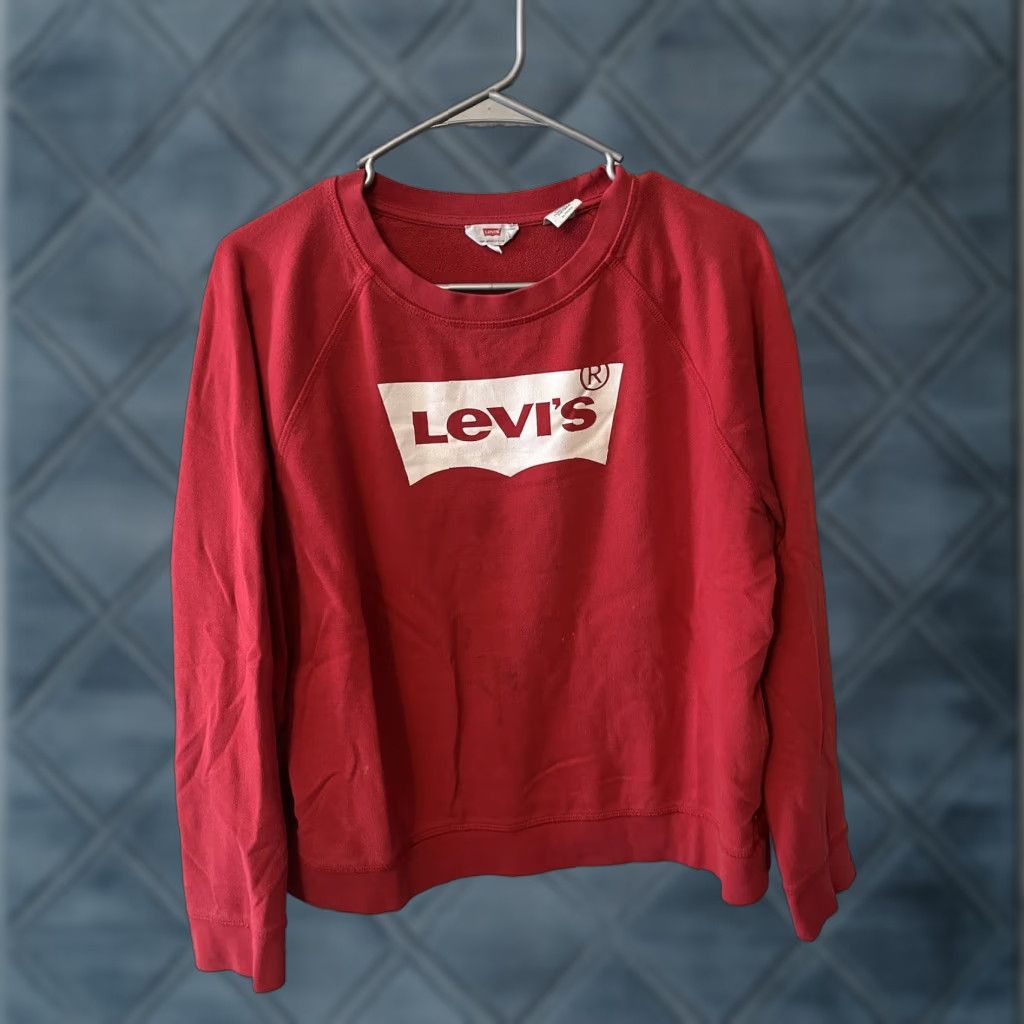 Levi's Levi's Crewneck Sweatshirt Unisex Adults XL Red Logo Relaxed Casual Pullover Size US XL / EU 56 / 4 - 1 Thumbnail
