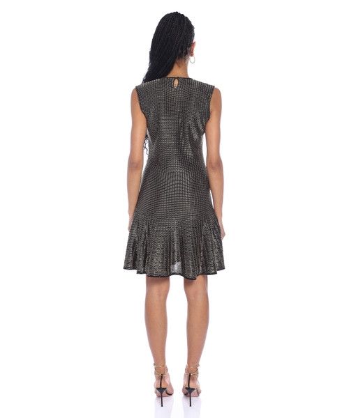 Alexander McQueen o1srvl11e0326 Armour Stitch Mini Dress in Multicolor Size M / US 6-8 / IT 42-44 - 3 Thumbnail
