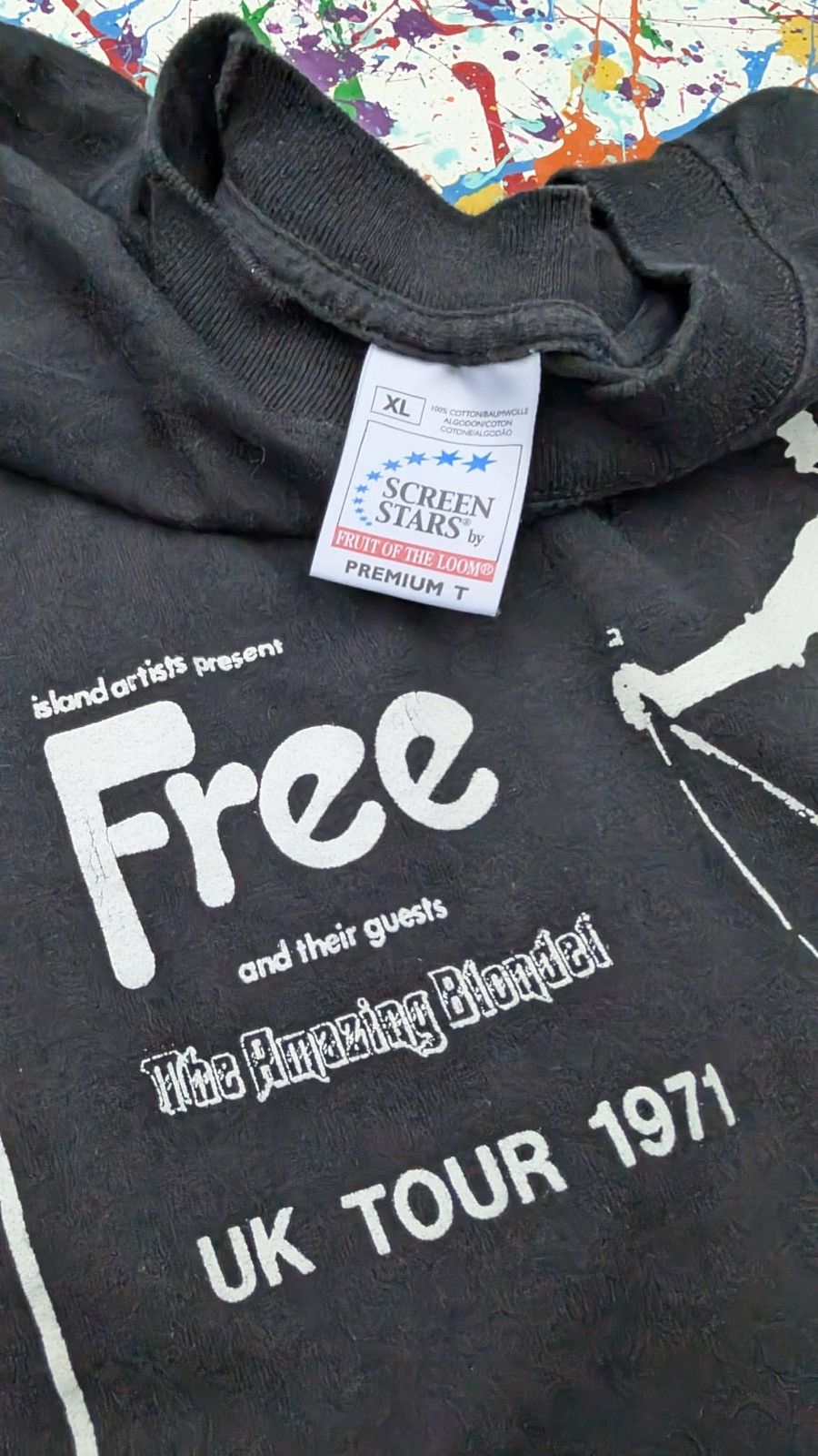 Other Vintage band tshirt 90s Free 70s Paul Kossoff UK Tour 1971 Size US XL / EU 56 / 4 - 9 Thumbnail