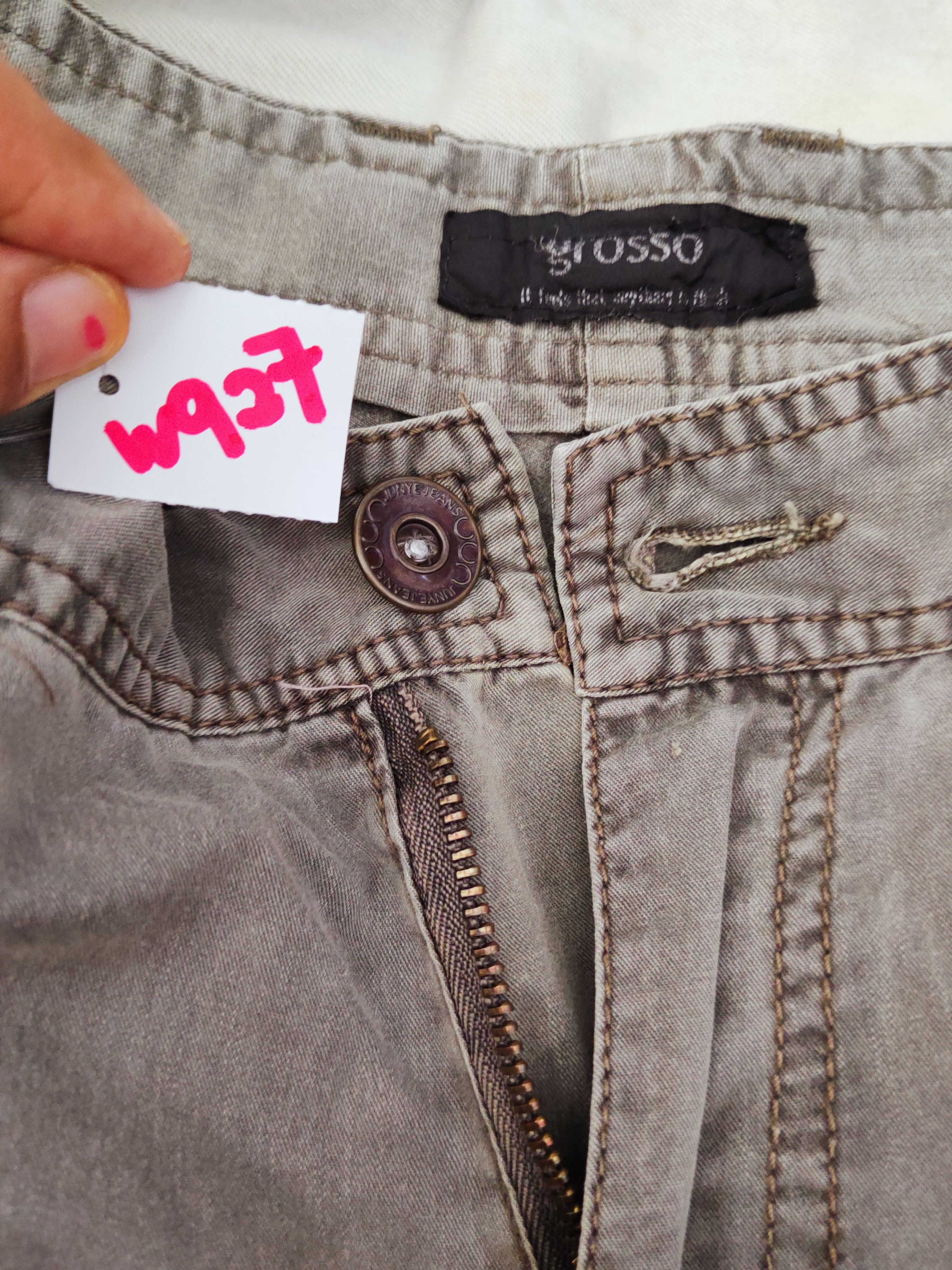 Japanese Brand Grosso Gray Multipocket Tactical Cargo Pants #W927 Size US 31 - 14 Thumbnail