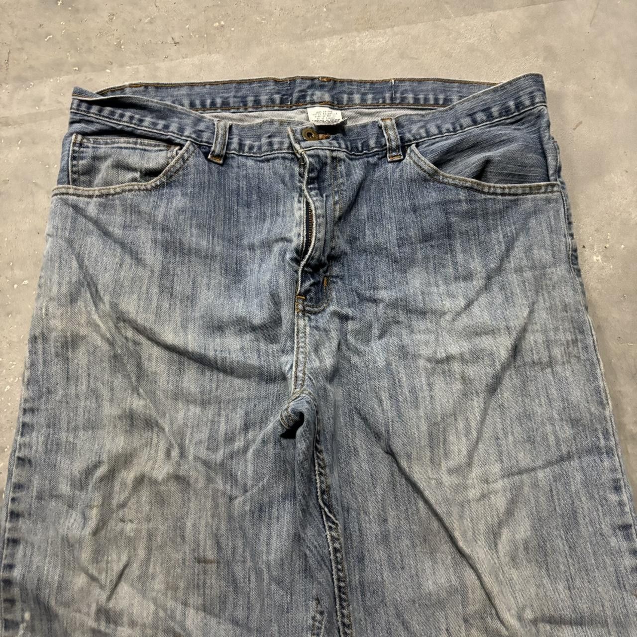 Japanese Brand × Vintage Crazy Vintage Y2K/2000s Grunge Faded Light Wash Denim Jeans! Size US 36 / EU 52 - 5 Thumbnail