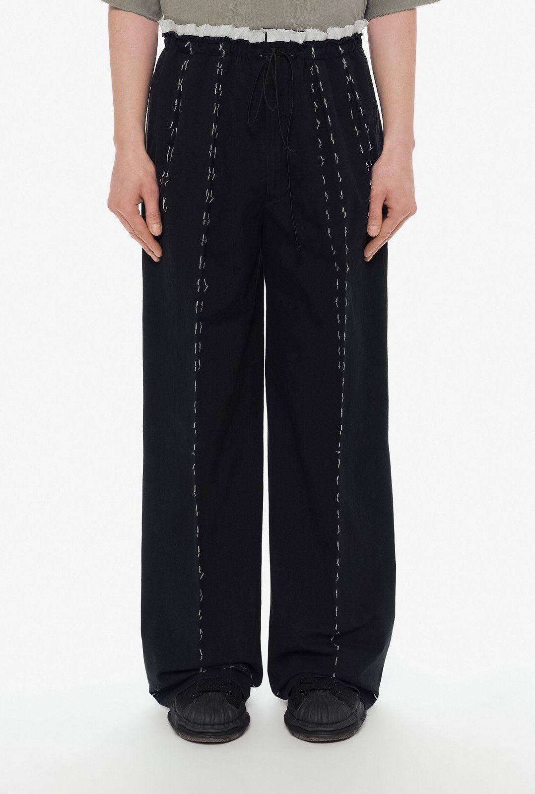 Maison Margiela Last Maison Margiela Work-In-Progress Black Cotton Pants Size US 32 / EU 48 - 1 Thumbnail