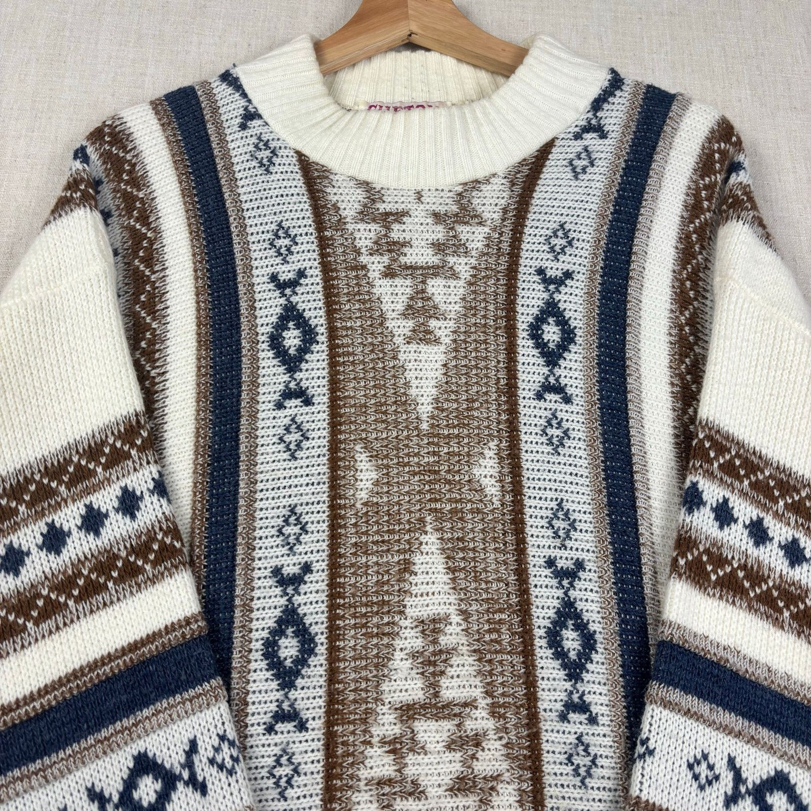 Other Vintage Abstract Aztec Geometric Clifton Place Med Sweater Size US M / EU 48-50 / 2 - 2 Thumbnail
