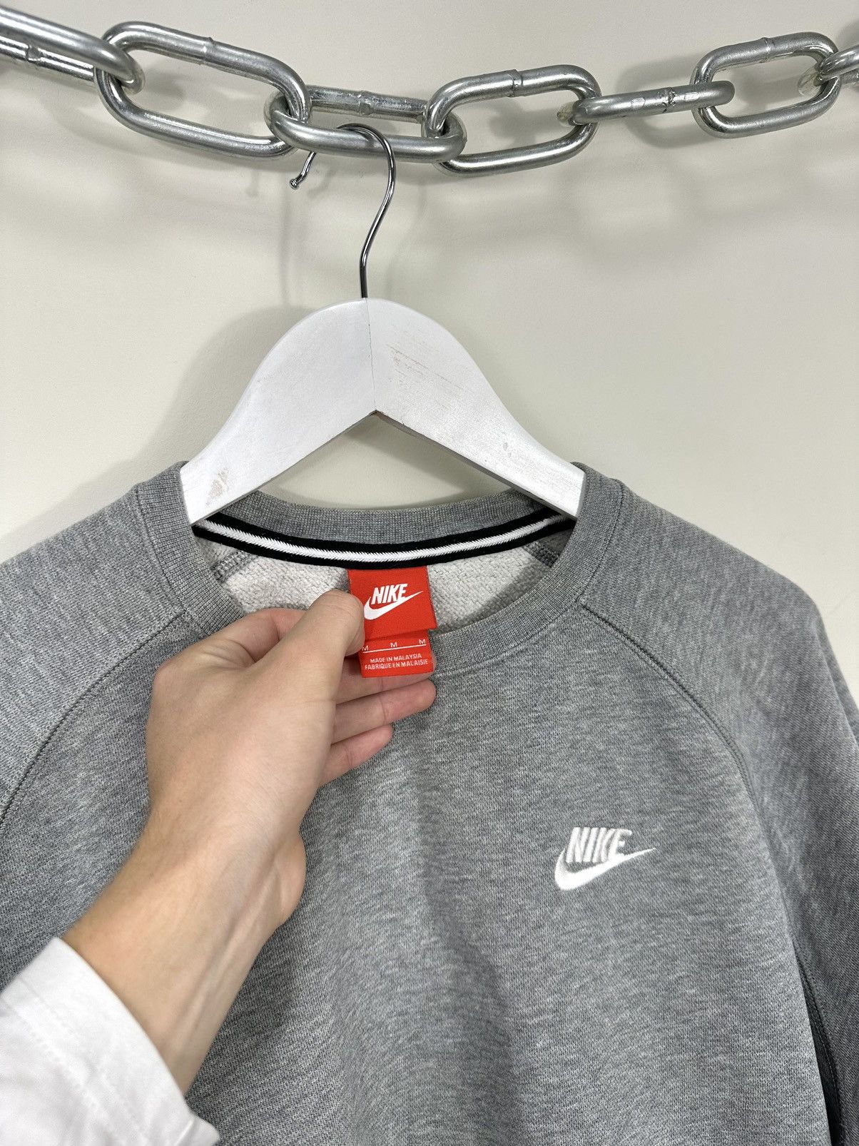 Nike Vintage Nike Swoosh Baggy Drill Hype Y2K Sweatshirt Crewneck Size US M / EU 48-50 / 2 - 9 Thumbnail