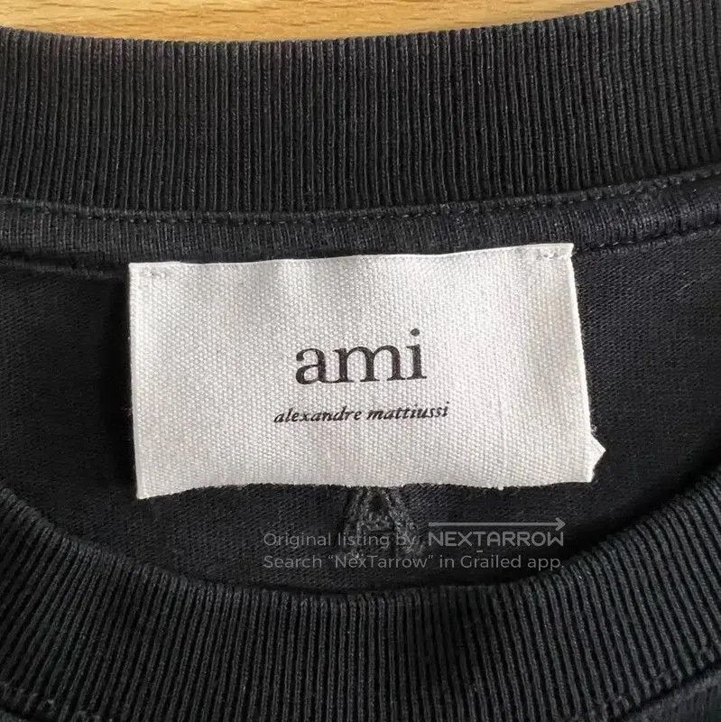 AMI AMI Cotton Women's Black T-Shirt . Size M / US 6-8 / IT 42-44 - 3 Thumbnail