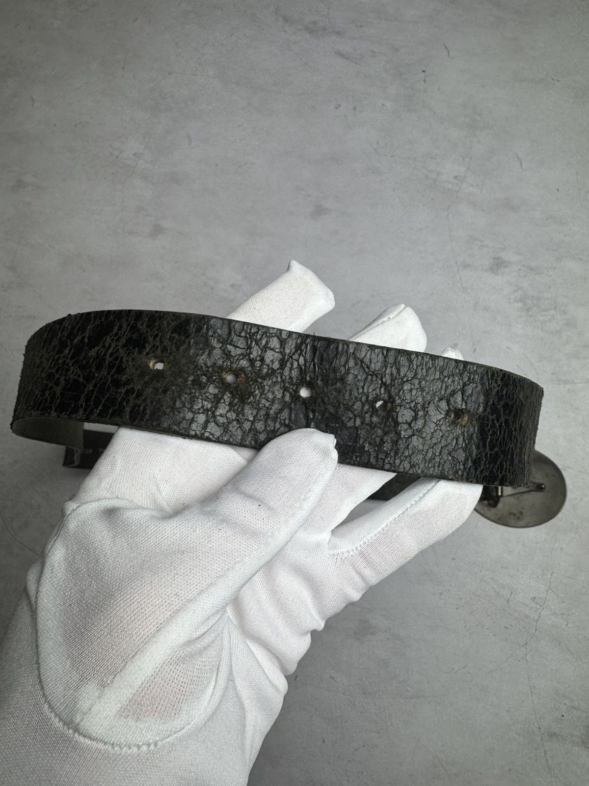 Just Cavalli × Vintage Just Cavalli Belt Leather Black Vintage men’s Size ONE SIZE - 7 Thumbnail
