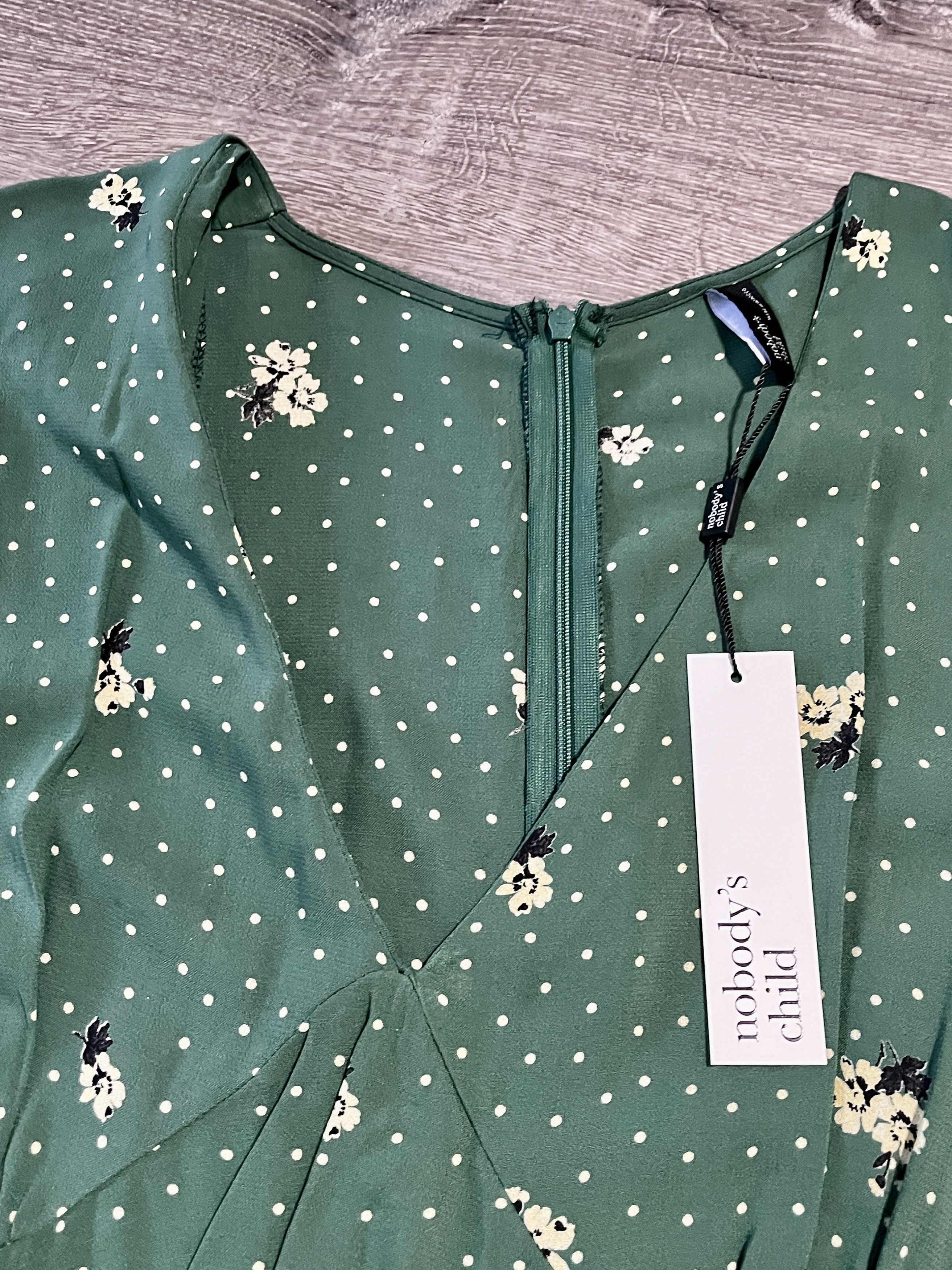 Other Floral Green Dress Size L / US 10 / IT 46 - 2 Thumbnail