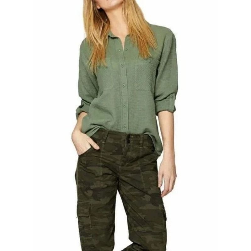 Sanctuary Sanctuary Green Plaid Boyfriend Shirt Button Up XL Size XL / US 12-14 / IT 48-50 - 6 Thumbnail